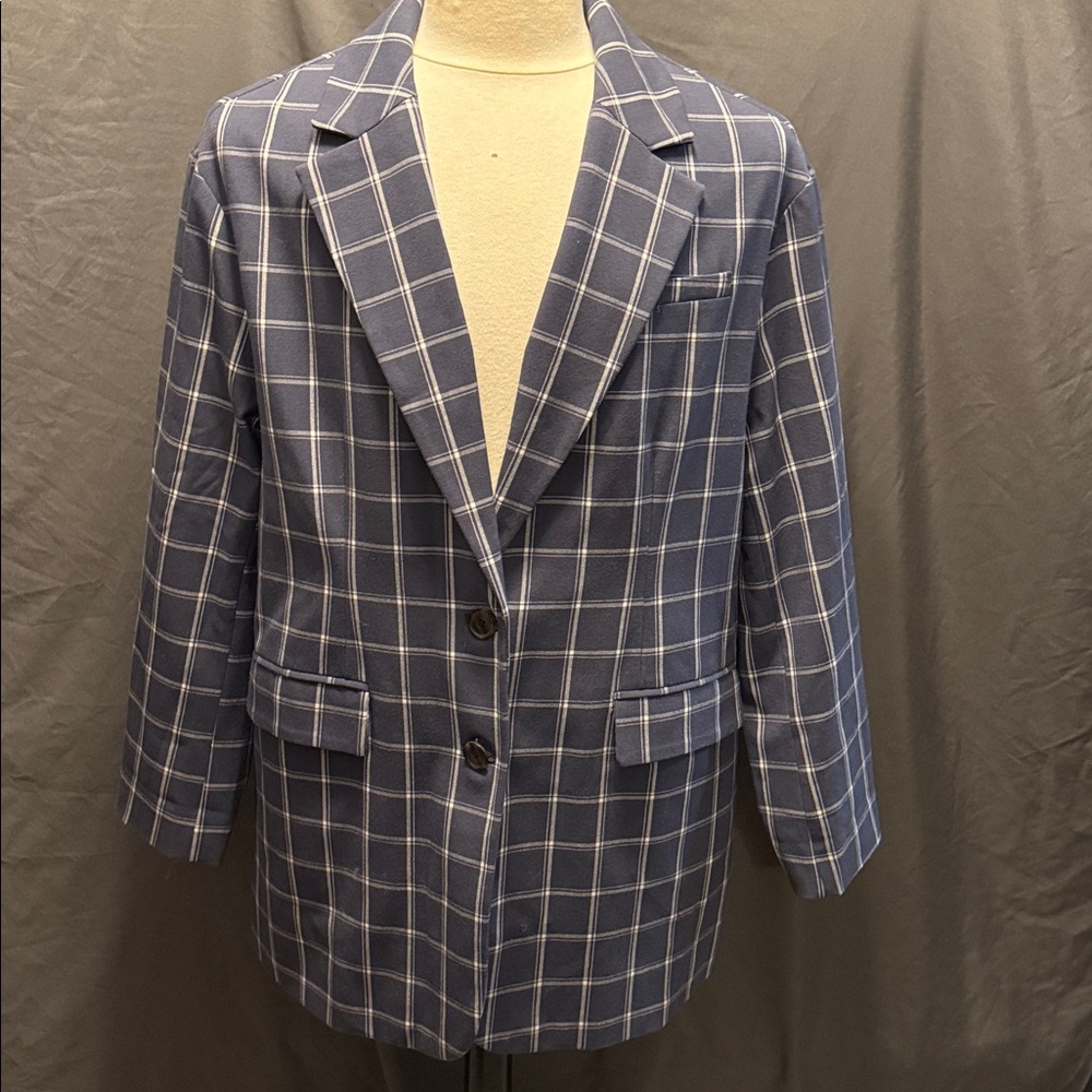 A New Day Gray Striped Blazer - Picture 1 of 5